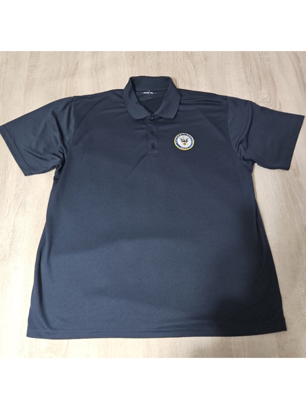 Vansport Us Navy Embroidered Polo Shirt Mens Size Xl  Blue Patriotic Golf